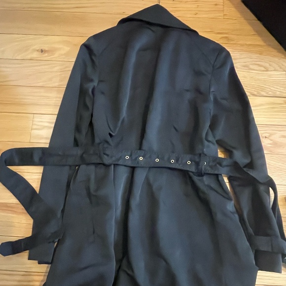 Black Kenneth Cole Trench - Picture 3 of 5